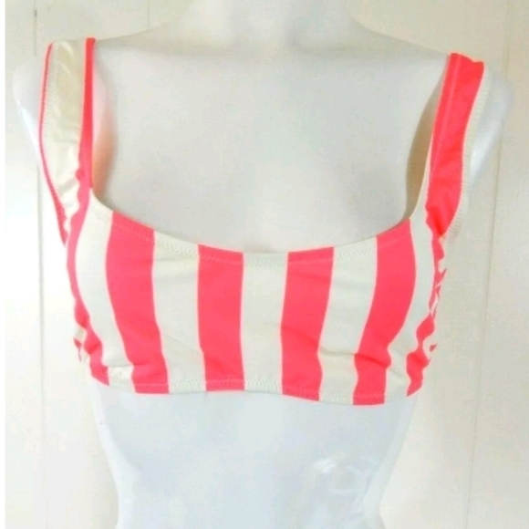 Solid & Striped Elle Bikini Top Pop Pink Cream - Picture 2 of 5
